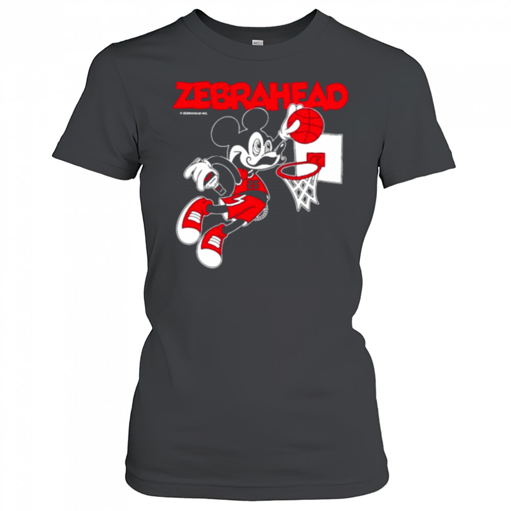 Zebrahead Mickey Mouse Slam Dunk T shirts Women's T-shirt