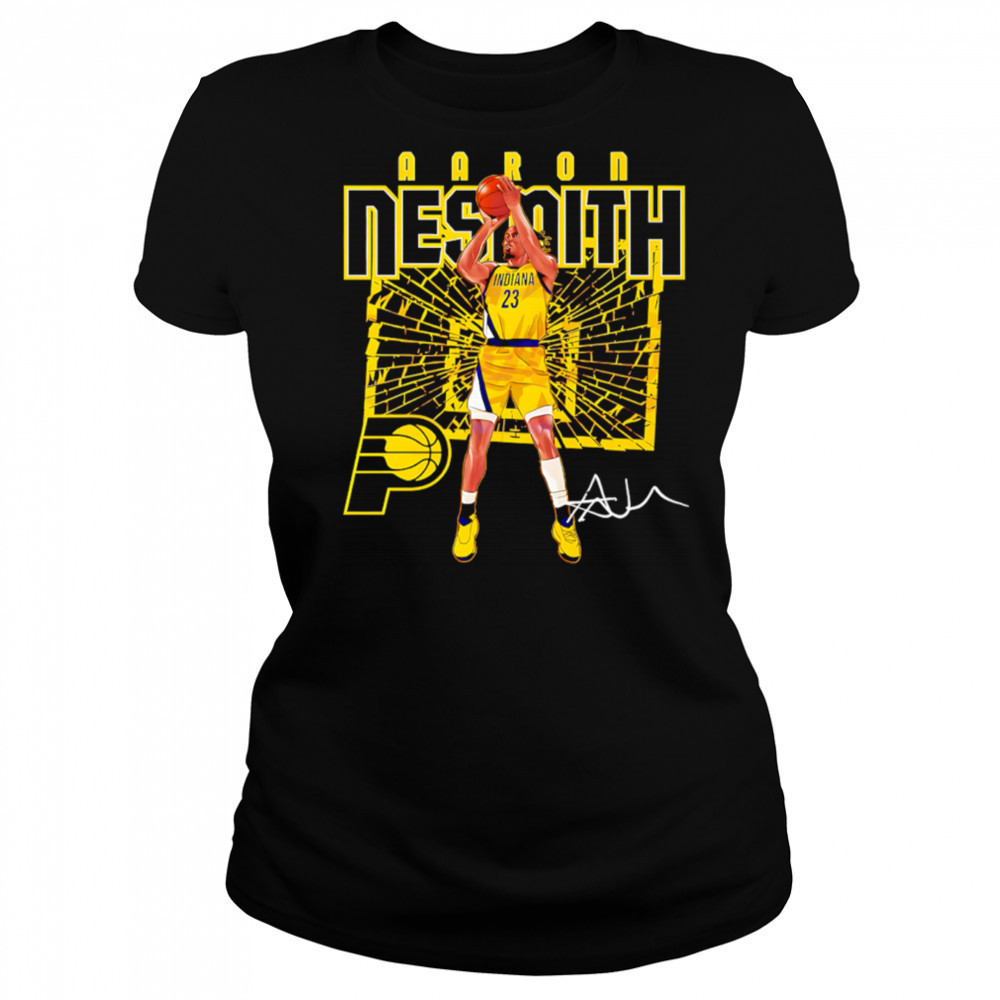 Aaron Nesmith Indiana Pacers Shattered Court Basketball shirt Women's T-shirt