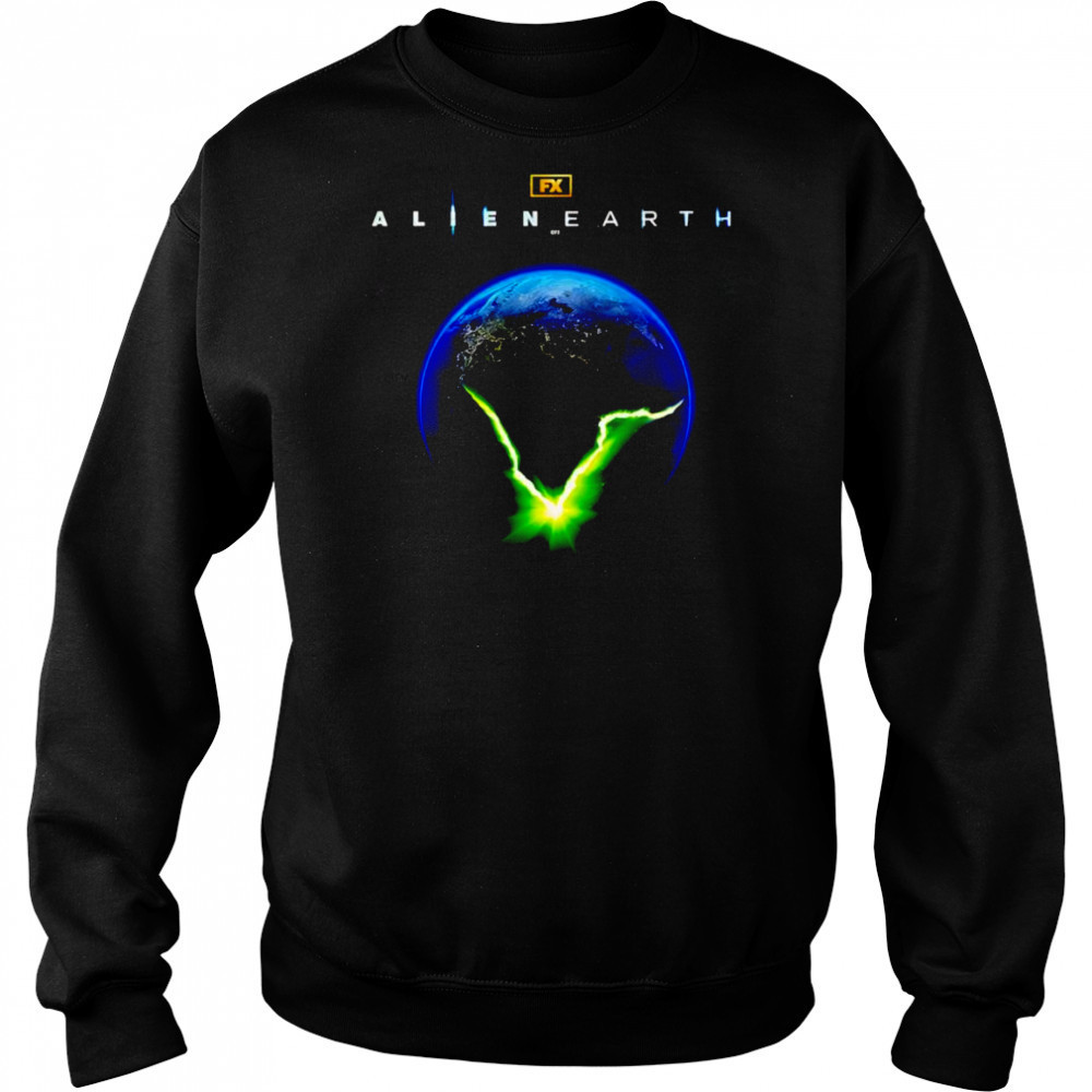 Alien Earth Cracked Earth shirt Hoodie