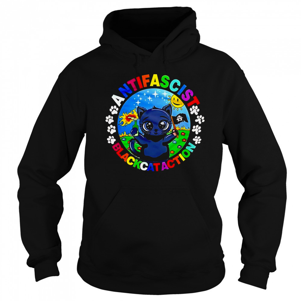 Antifascist black cat action shirt Sweatshirt