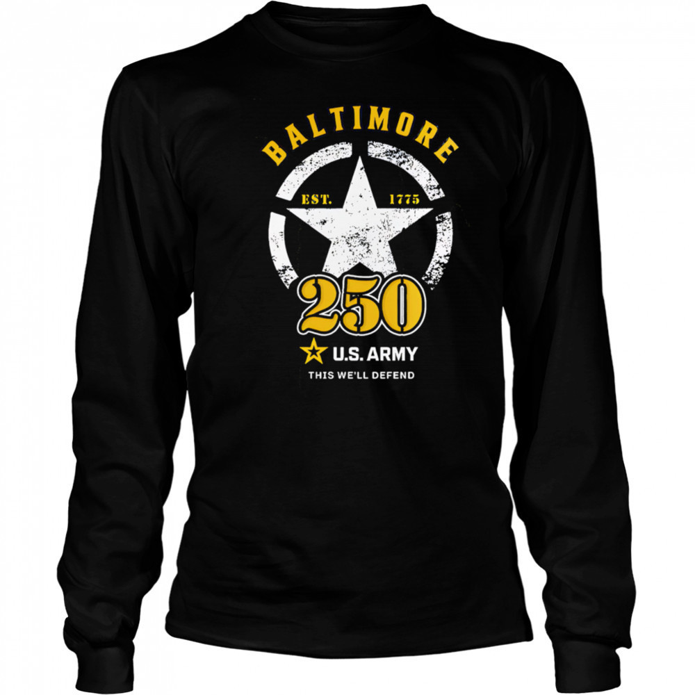 Baltimore Orioles MLB 250 U.S. Army shirt Long Sleeved