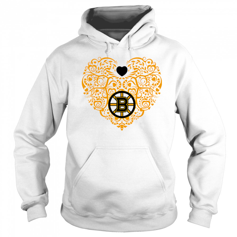 Boston Bruins Heart Floral Pattern logo shirt Sweatshirt