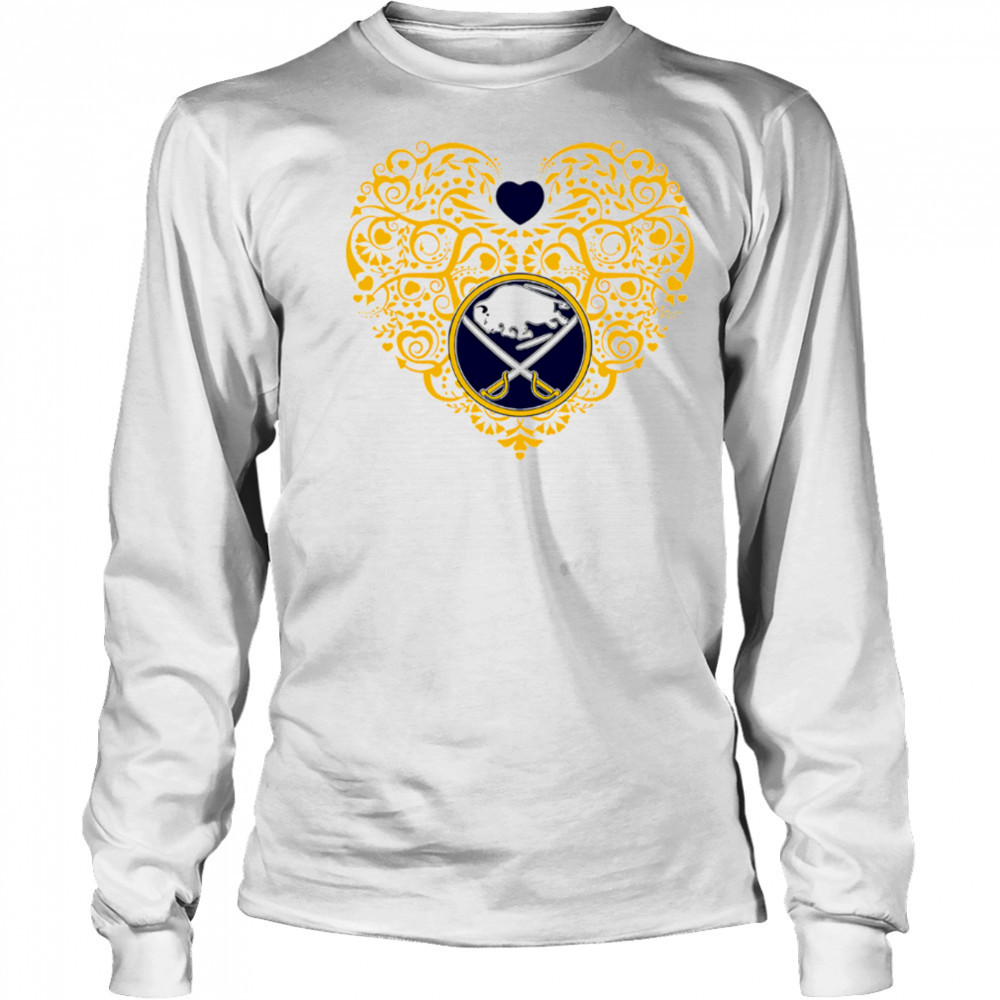 Buffalo Sabres Floral Pattern Heart logo shirt Long Sleeved