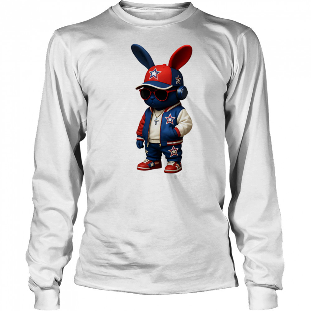 Chain Bunny Streetwear Style Hiphop shirt Long Sleeved