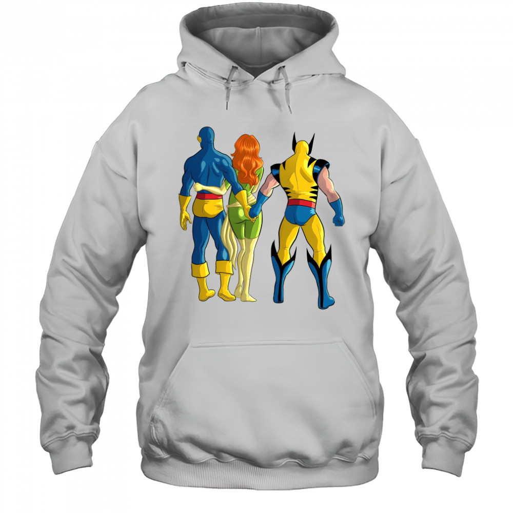 Cyclops and Wolverine cheating behind Jean Grey shirt Hoodie