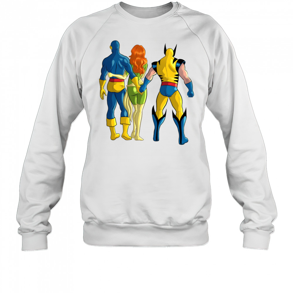 Cyclops and Wolverine cheating behind Jean Grey shirt Sweatshirt
