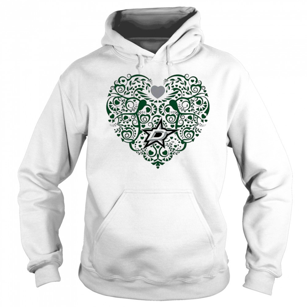 Dallas Stars Floral Pattern Heart logo shirt Sweatshirt