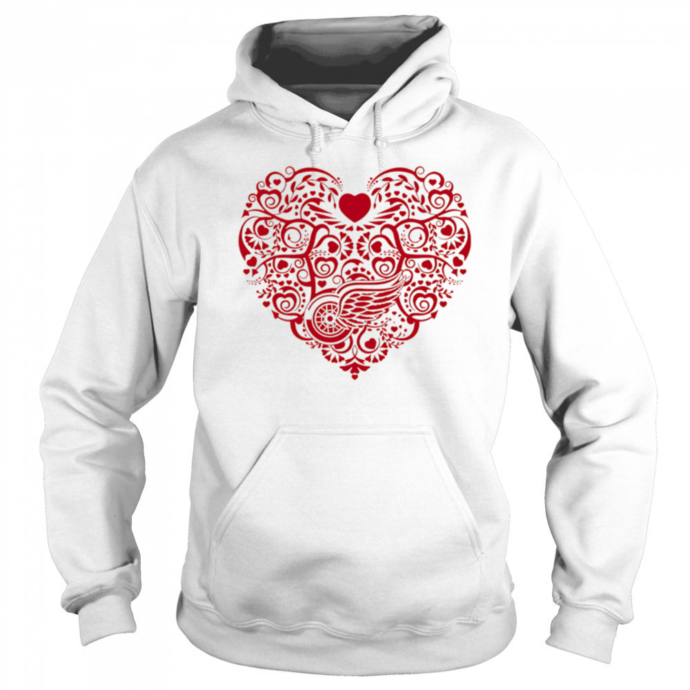 Detroit Red Wings Floral Pattern Heart logo shirt Sweatshirt