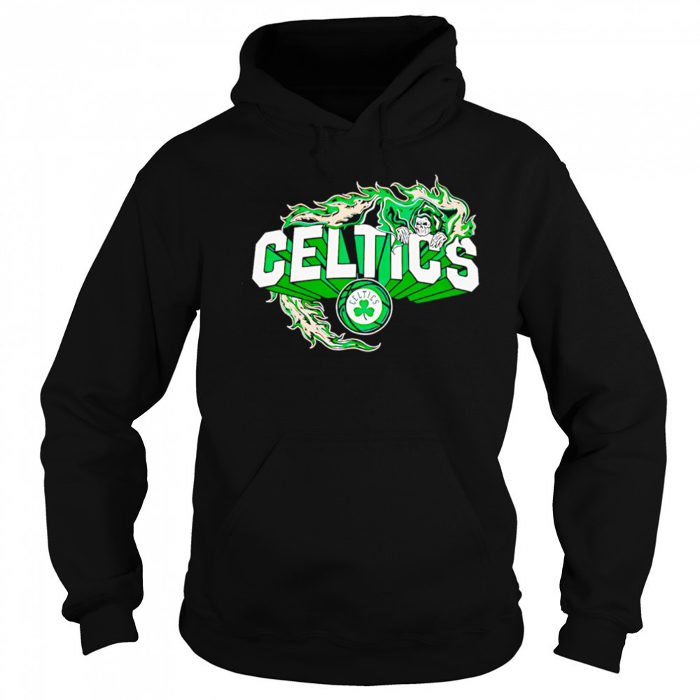 Flaming Grim Reaper Boston Celtics logo shirt Sweatshirt