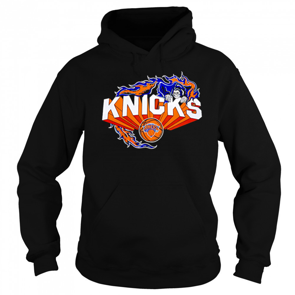 Flaming Grim Reaper New York Knicks logo shirt Sweatshirt