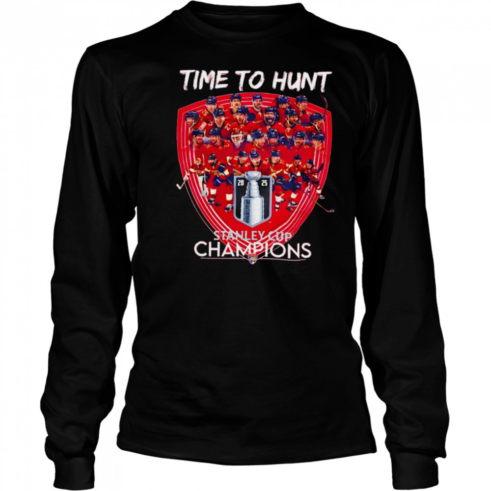 Florida Panthers time to hunt Stanley Cup Playoffs NHL Nike 2025 shirt Long Sleeved
