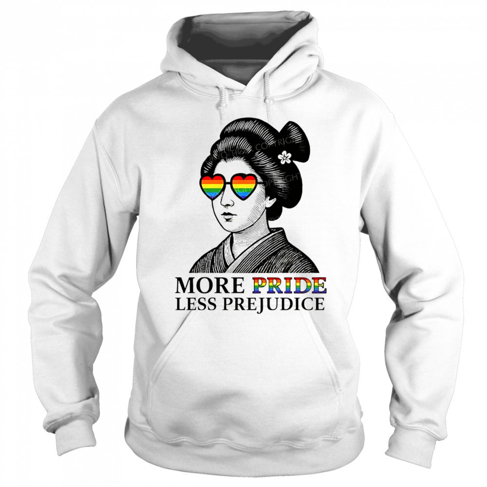 Geisha wearing sunglasses more Pride less prejudice shirt Sweatshirt