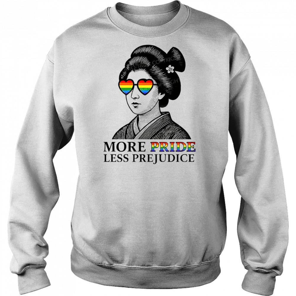 Geisha wearing sunglasses more Pride less prejudice shirt Hoodie
