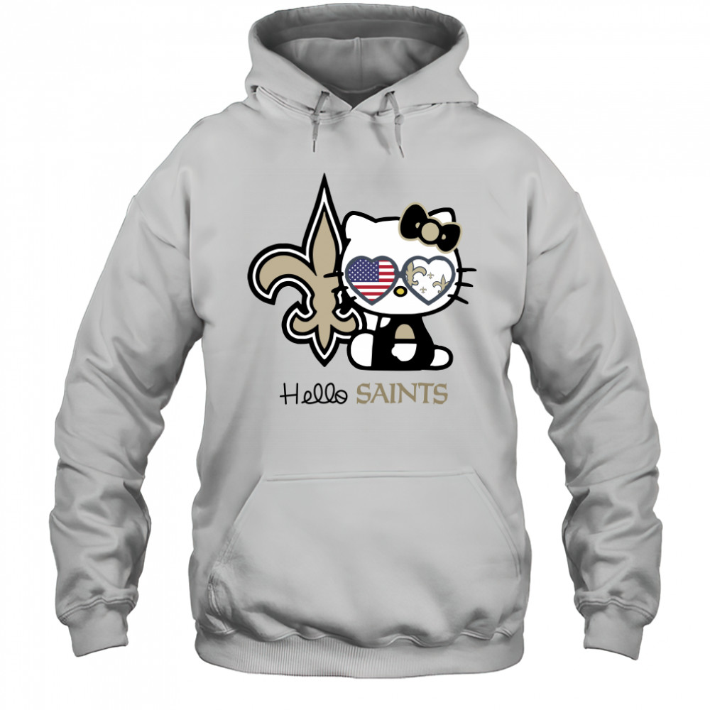 Hello Kitty New Orleans Saints shirt Hoodie