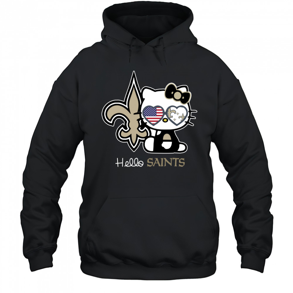 Hello Kitty New Orleans Saints t-shirt Hoodie