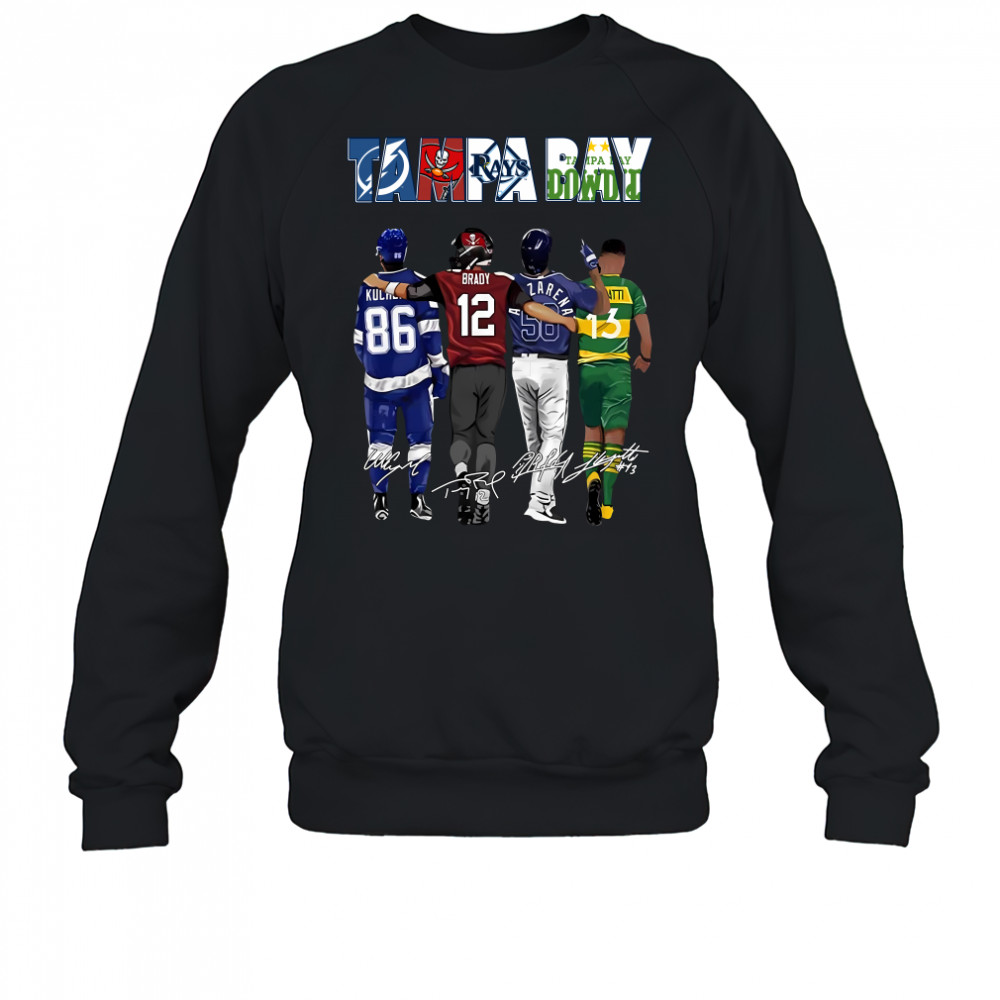 Hot 2023 Tampa Bay Rays Tampa Bay Buccaneers Tampa Bay Lightning Tampa Bay Rowdies Signatures Shirt Sweatshirt