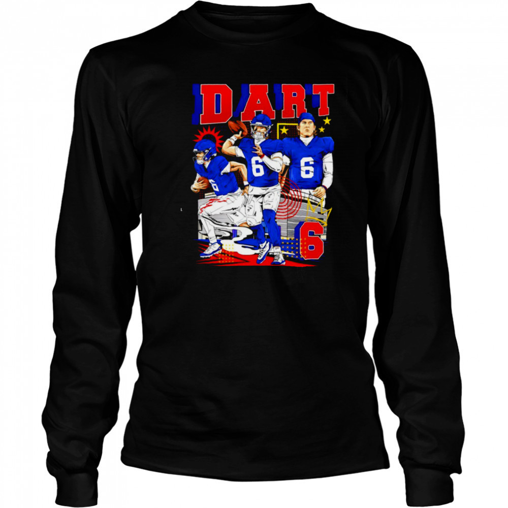 Jaxson Dart No.06 New York Giants football 2025 graphic shirt Long Sleeved