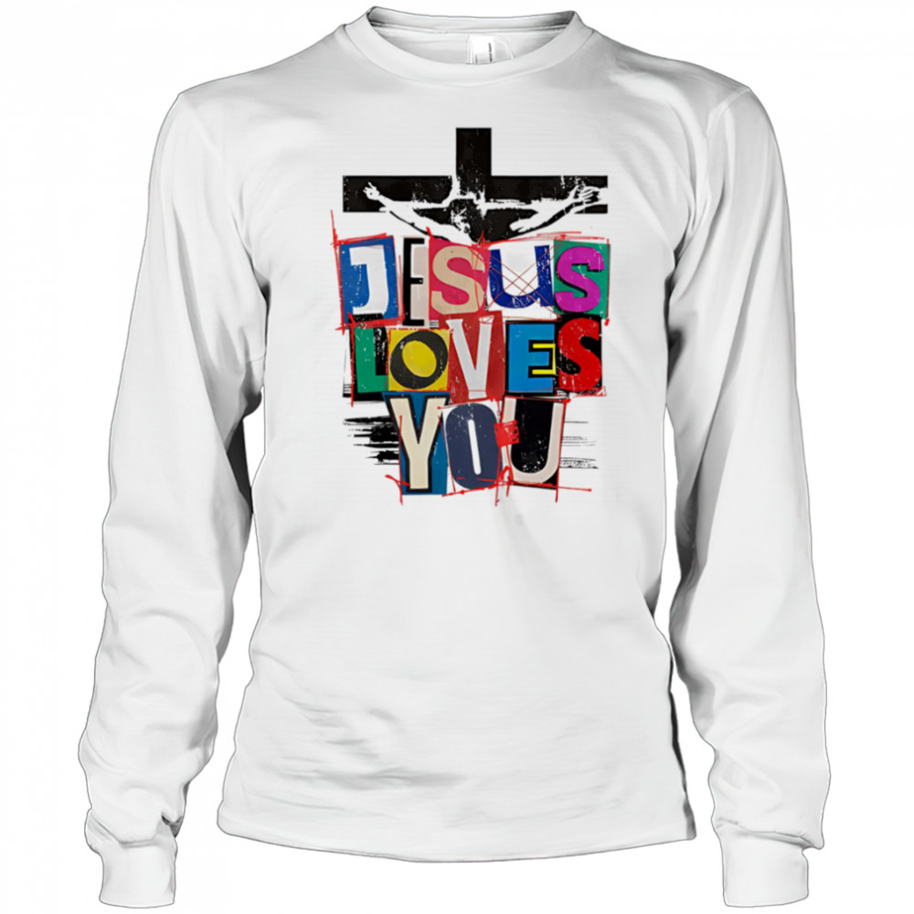 Jesus loves you pride vintage shirt Long Sleeved