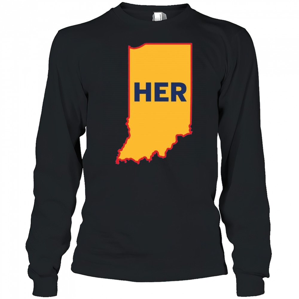 Joey Chestnut Her Indiana Map 2025 Shirt Long Sleeved