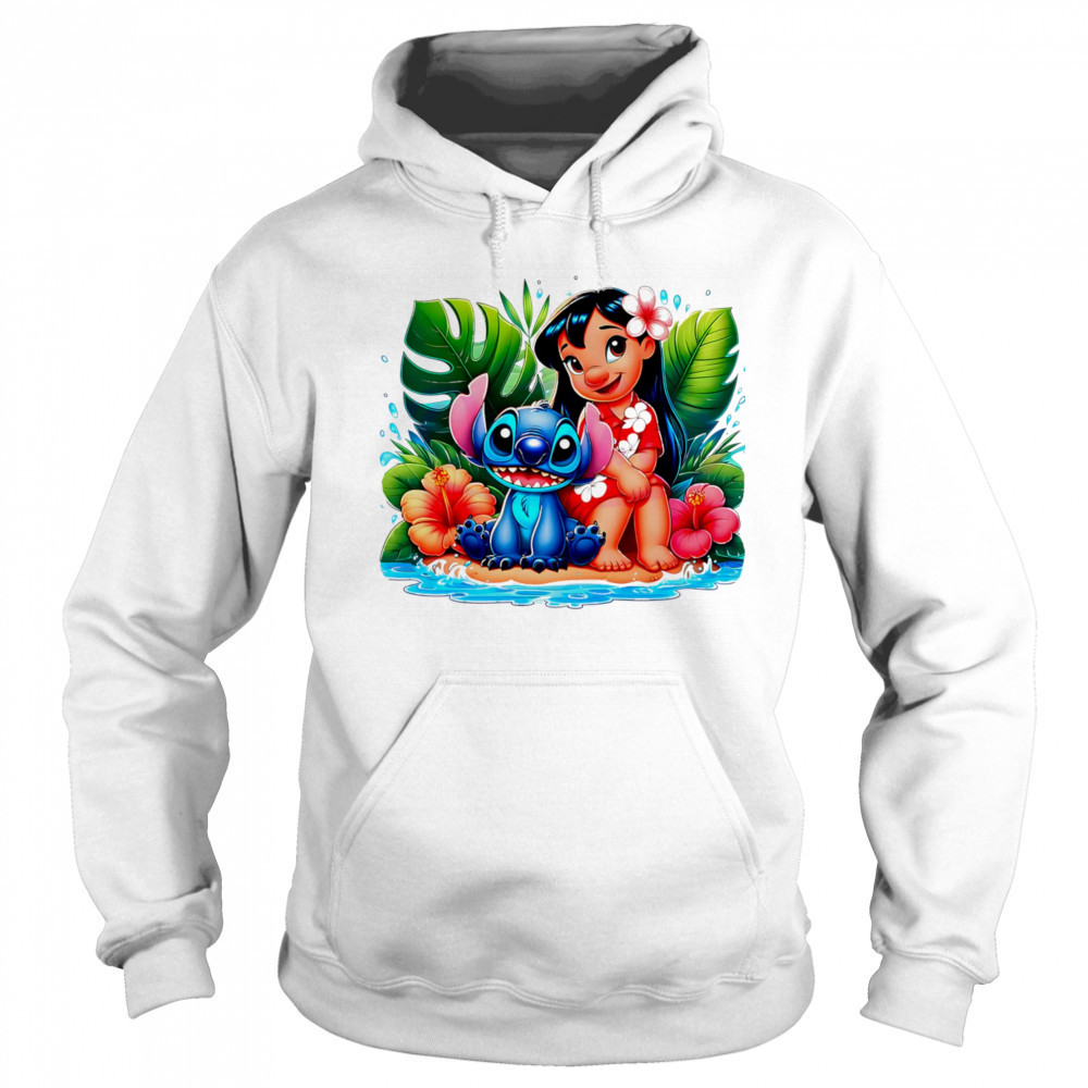 Lilo Stitch Summer Vibes Watercolor Splash shirt Sweatshirt