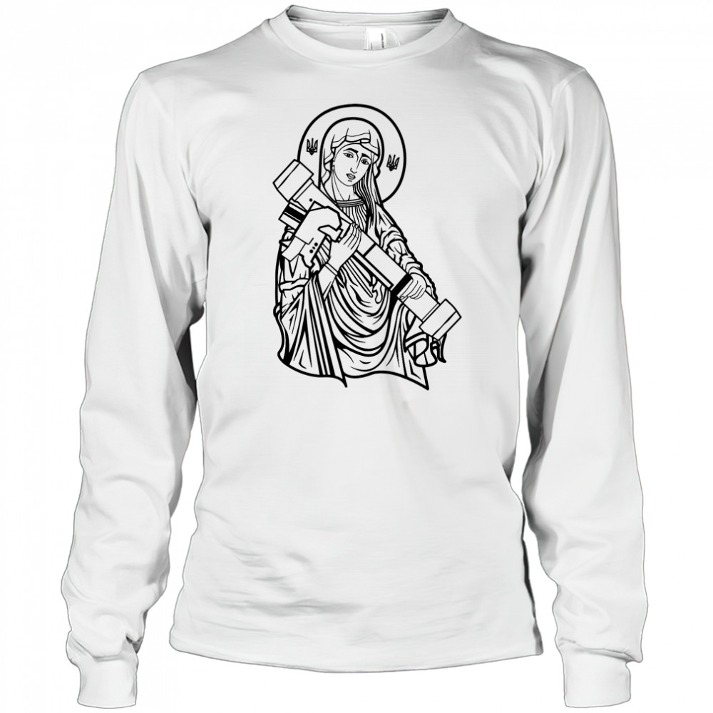 Made in ukraine saint javelin outline shirt Long Sleeved