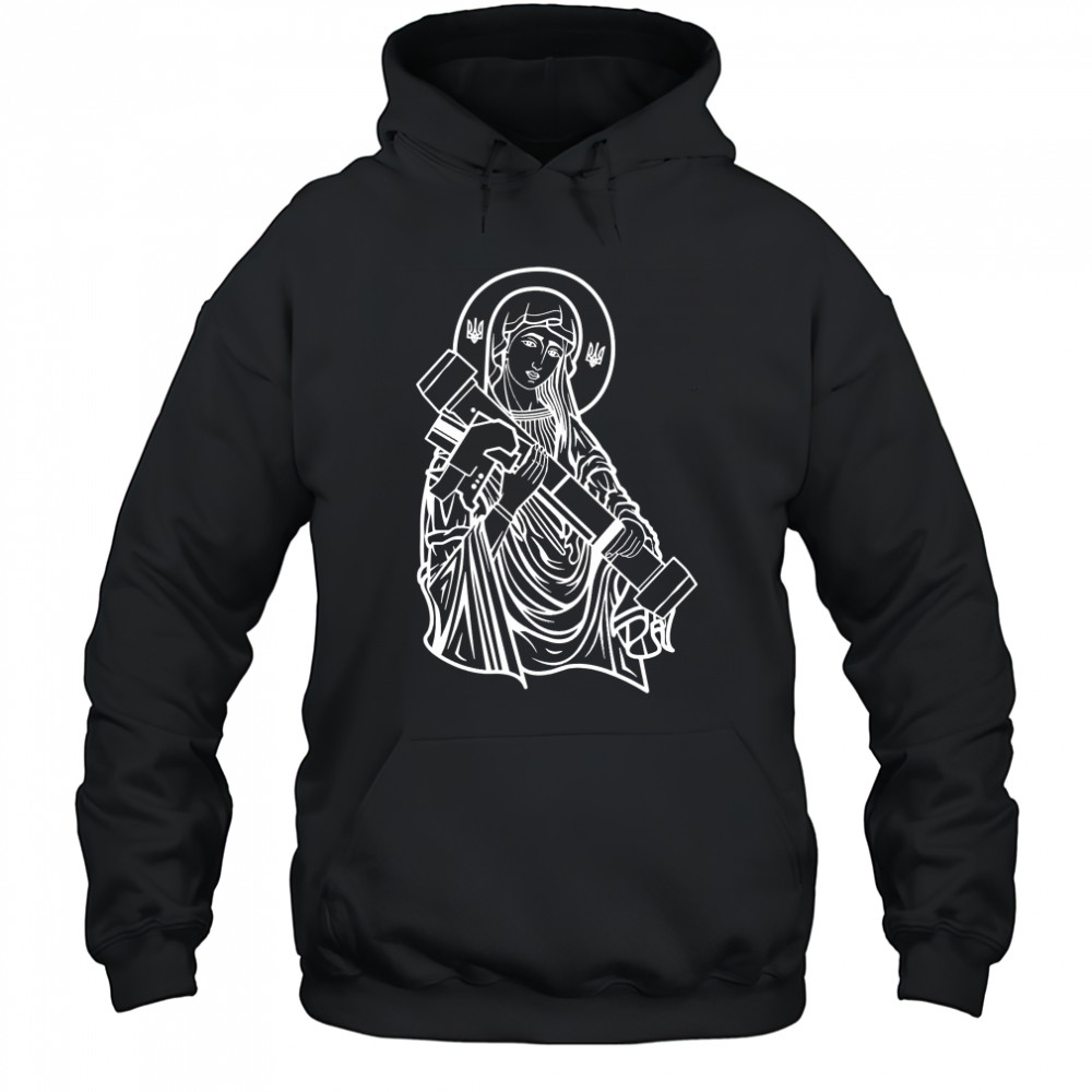 Made in ukraine saint javelin outline t-shirt Hoodie