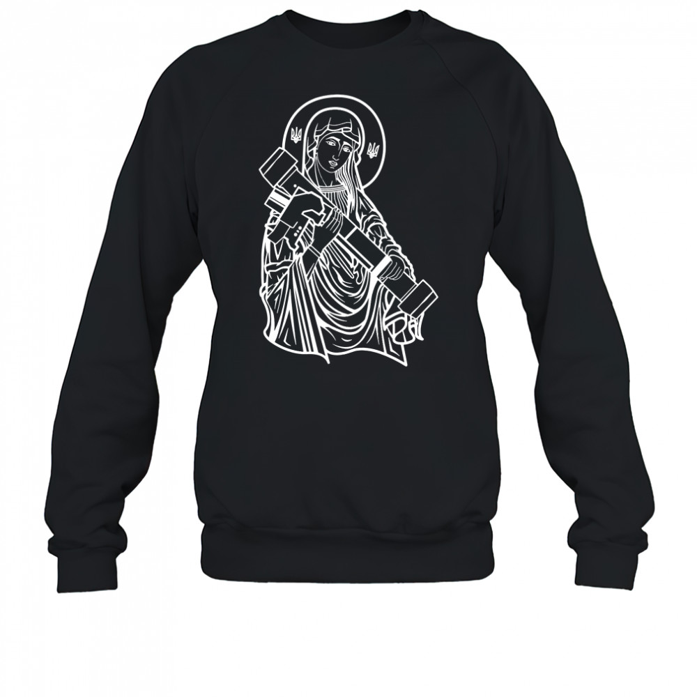 Made in ukraine saint javelin outline t-shirt Sweatshirt