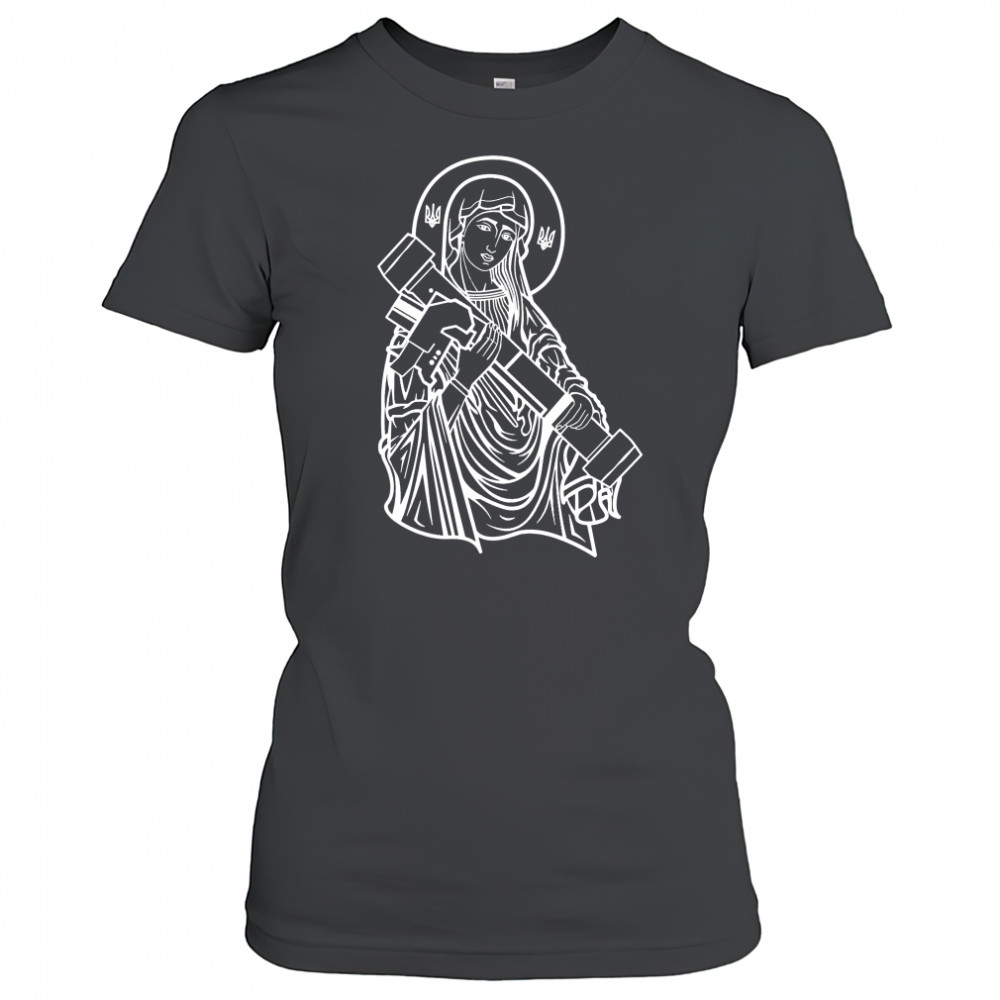 Made in ukraine saint javelin outline t-shirt Women's T-shirt