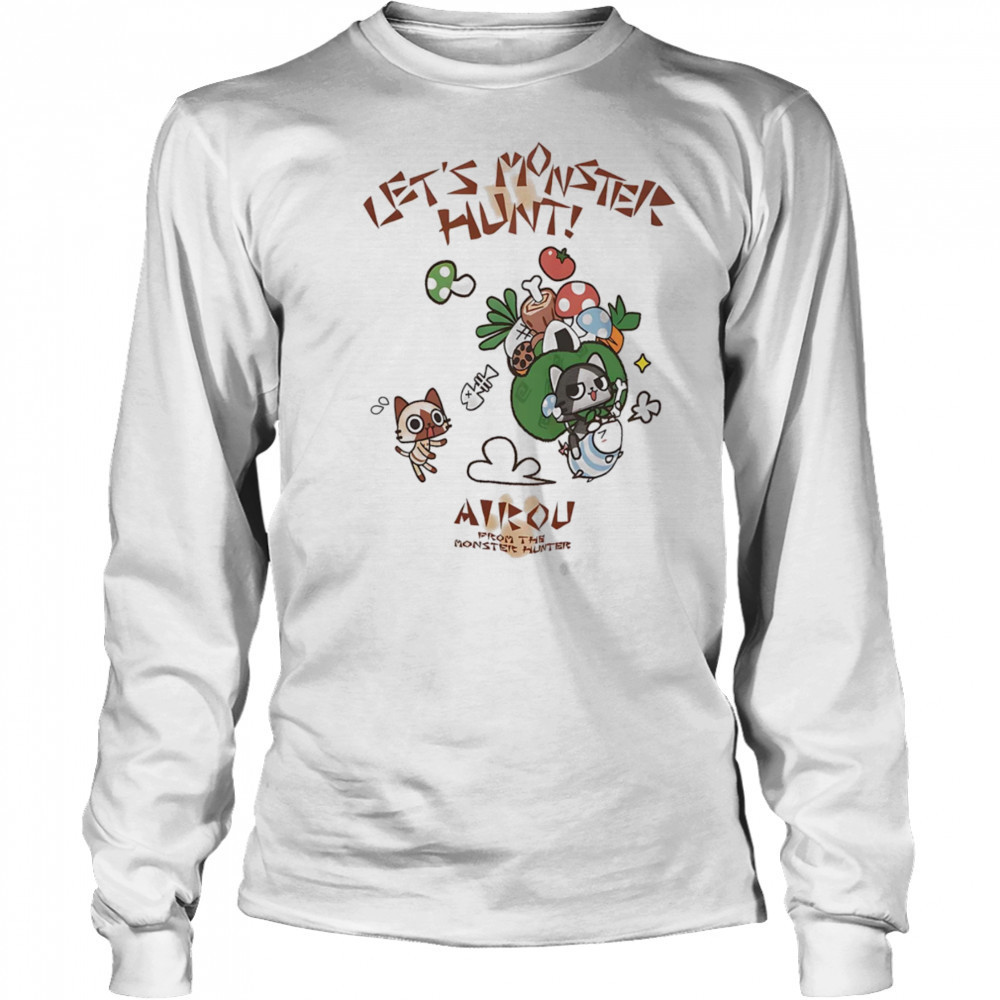 Monster Hunter Diary Airou Felyne shirt Long Sleeved