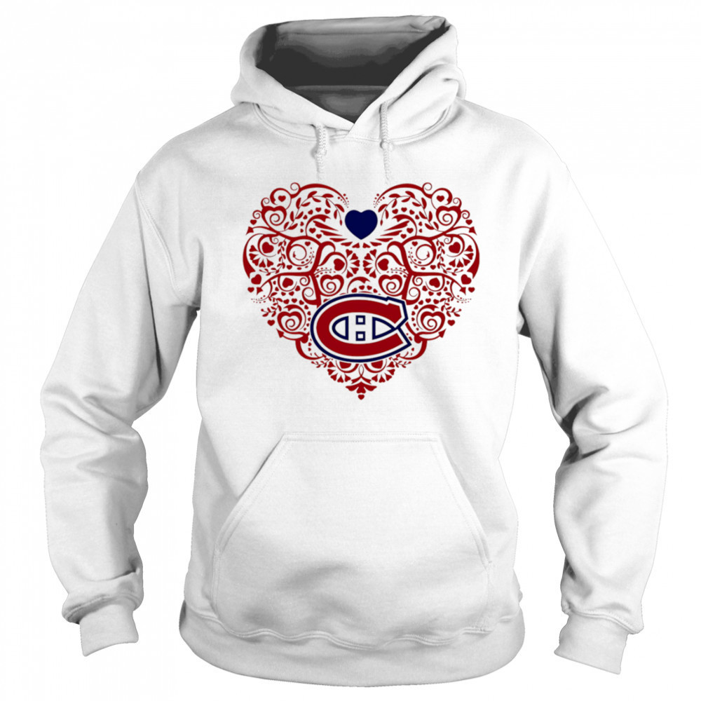 Montreal Canadiens Floral Pattern Heart logo shirt Sweatshirt