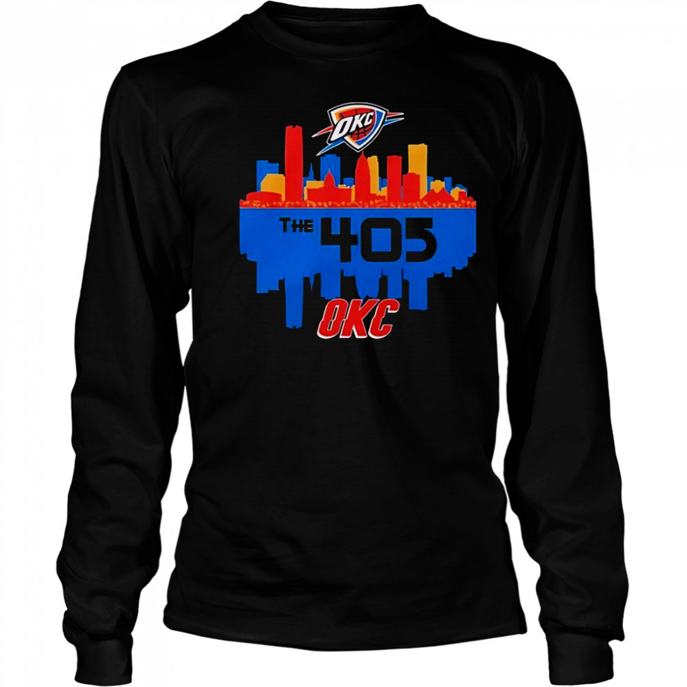 Oklahoma City Thunder Stadium The 405 OC Cities T-Shirt Long Sleeved