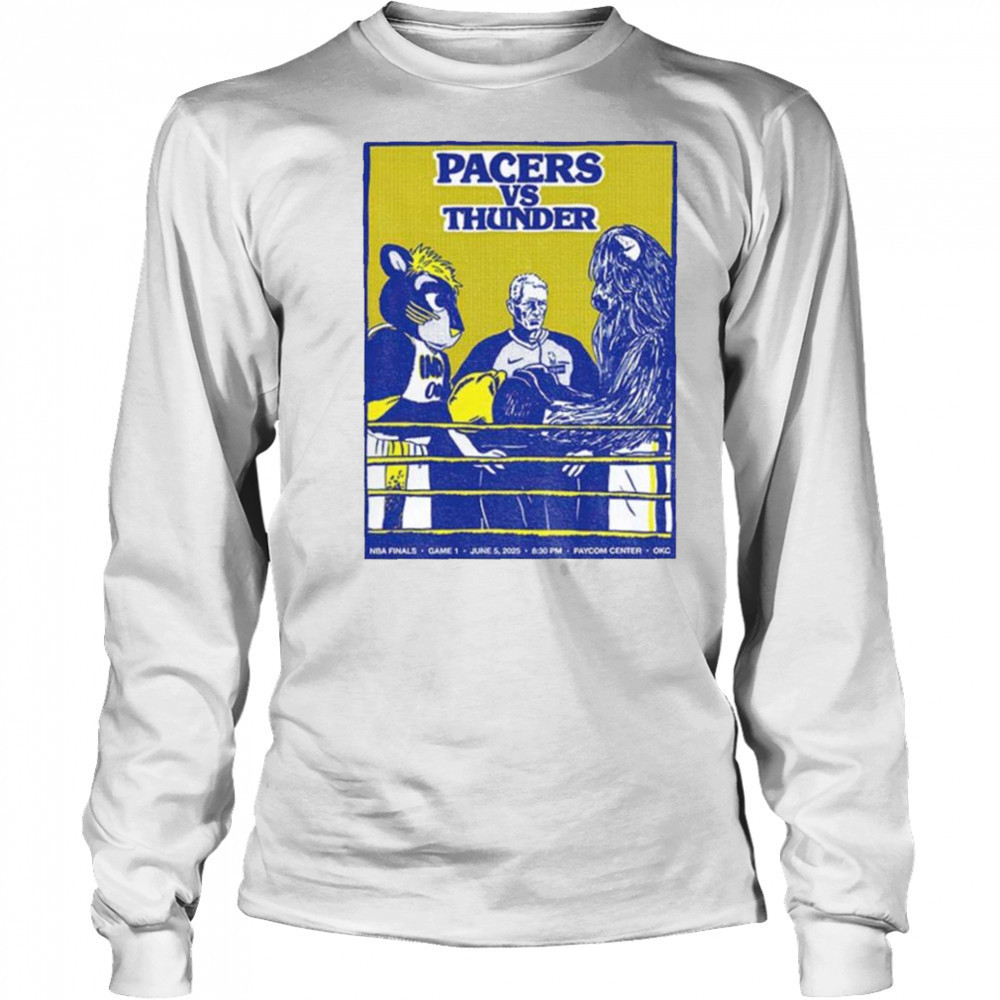 Pacers Vs Thunder Game 1 Poster NBA Finals Game shirt Long Sleeved