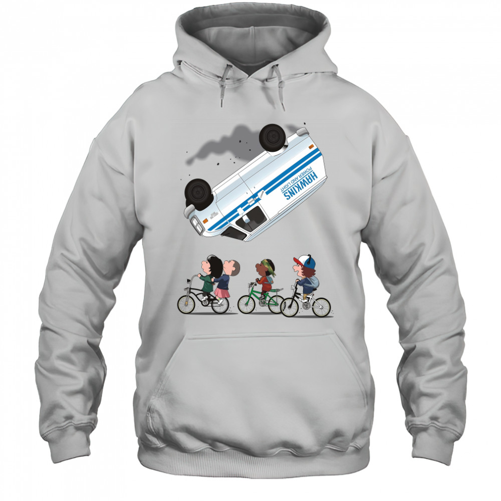 Stranger Things Eleven flip over the Van Hawkins power and light shirt Hoodie