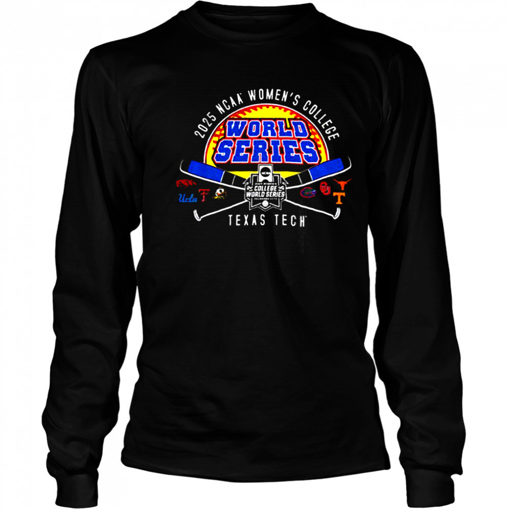 Texas Tech 2025 Softball College World Series Cross Bats shirt Long Sleeved