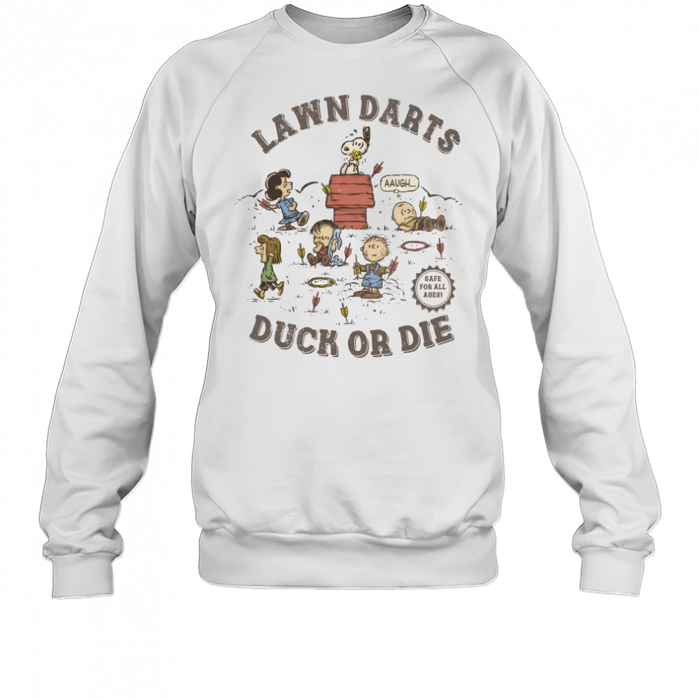 The Peanuts Lawn Darts Duck Or Die 2025 Unisex Shirt Sweatshirt
