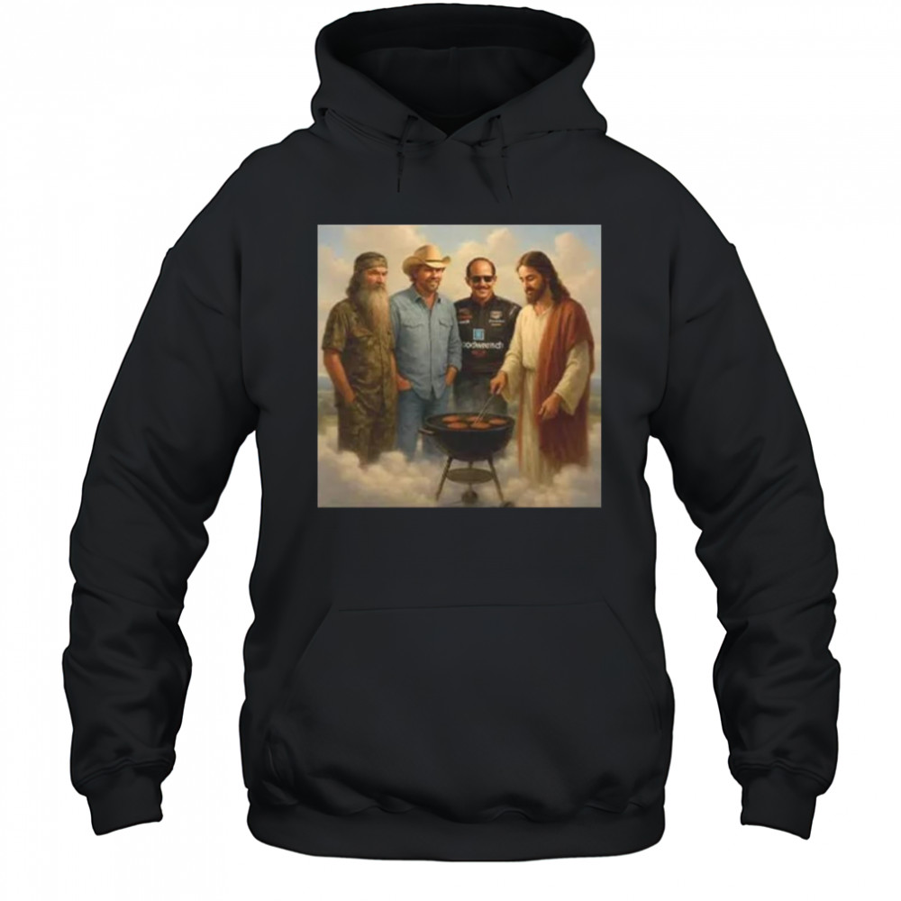 The Real Gang Meetup In Heaven Phil Robertson Dale Earnhardt Toby Keith Shirt Hoodie