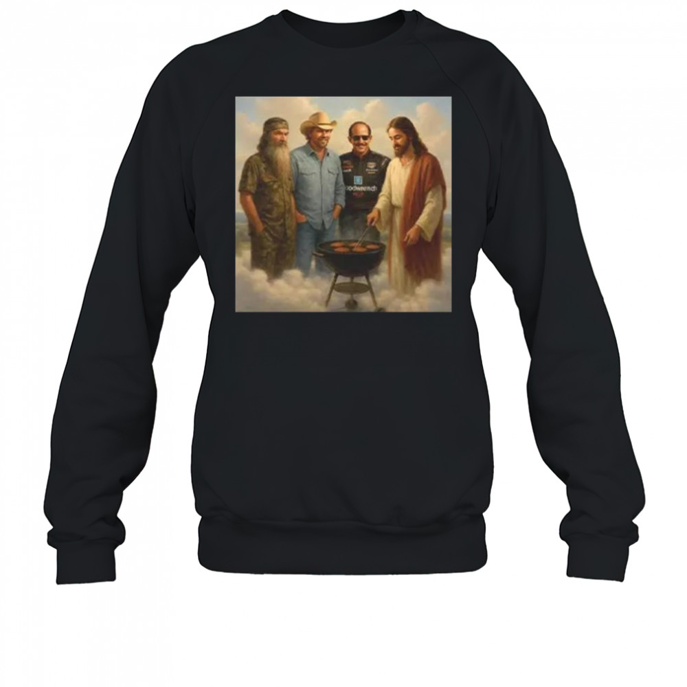The Real Gang Meetup In Heaven Phil Robertson Dale Earnhardt Toby Keith Shirt Sweatshirt