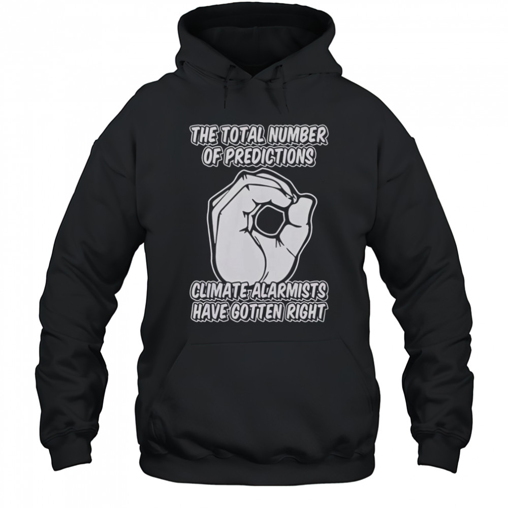 The Total Number Of Predictions Climate Alarmists Have Gotten Right Predictions T-Shirt Hoodie