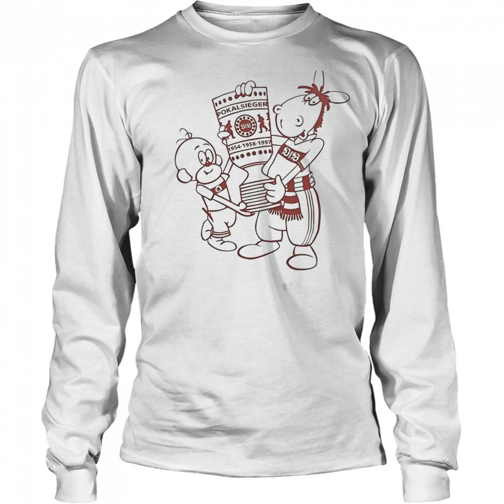 VFB Pokal Final Äffle Und Pferdle T-Shirt Long Sleeved