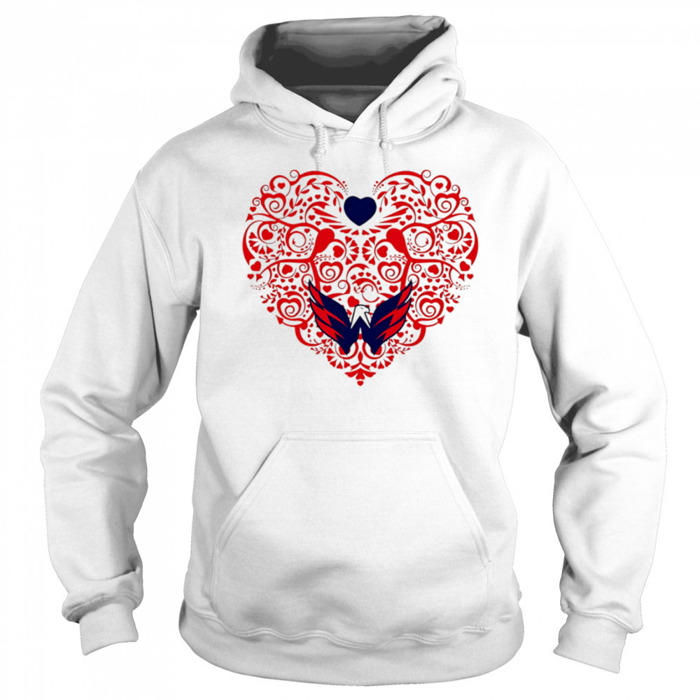 Washington Capitals Floral Pattern Heart logo shirt Sweatshirt