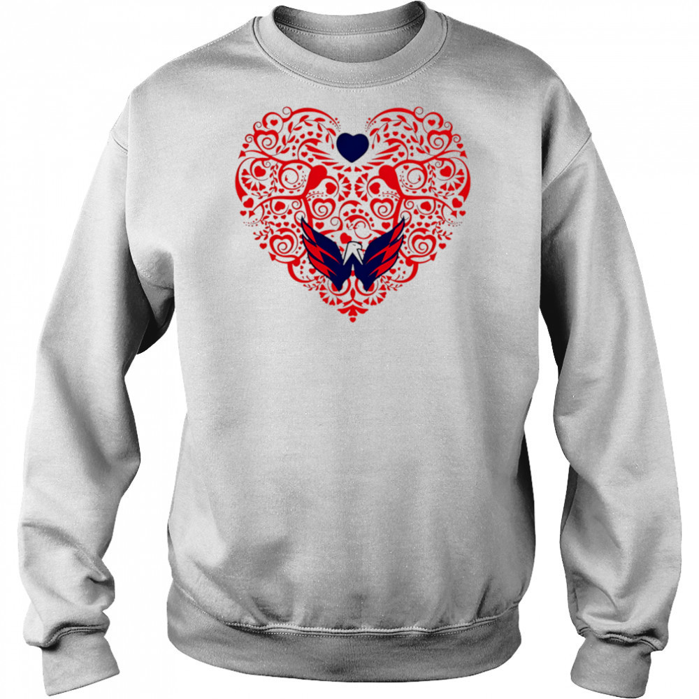 Washington Capitals Floral Pattern Heart logo shirt Hoodie
