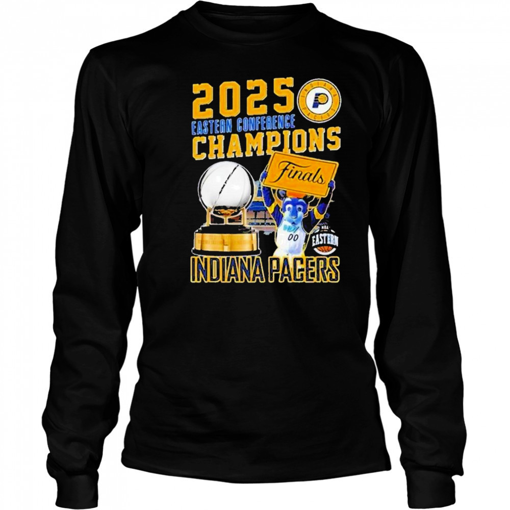 2025 Eastern Conference Champions Finals Indiana Pacers NBA Mascot shirt Long Sleeved