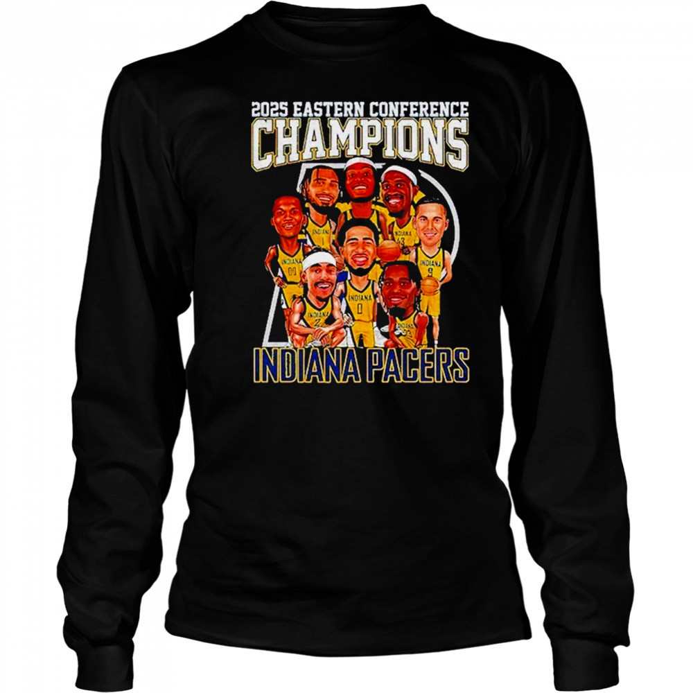 2025 Eastern Conference Champions Indiana Pacers cartoon shirt Long Sleeved