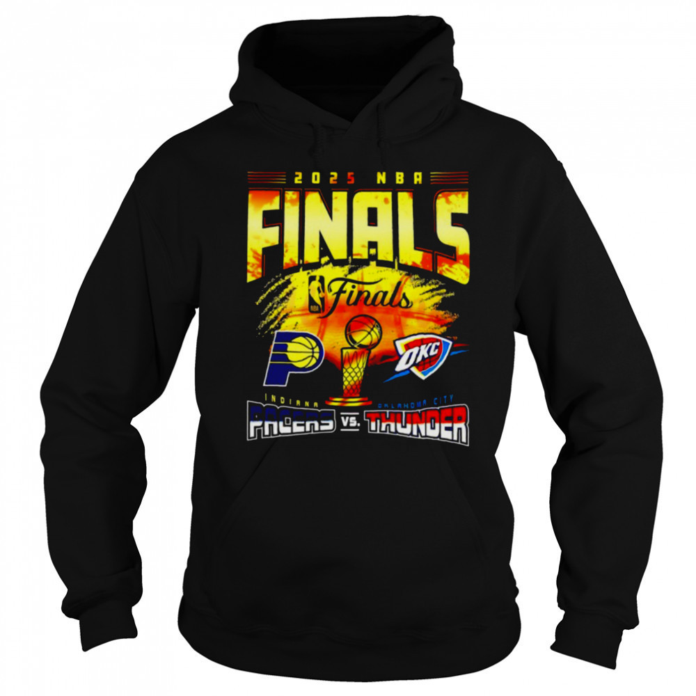 2025 NBA Finals Indiana Pacers vs. Oklahoma City Thunder dueling teams logo shirt Sweatshirt