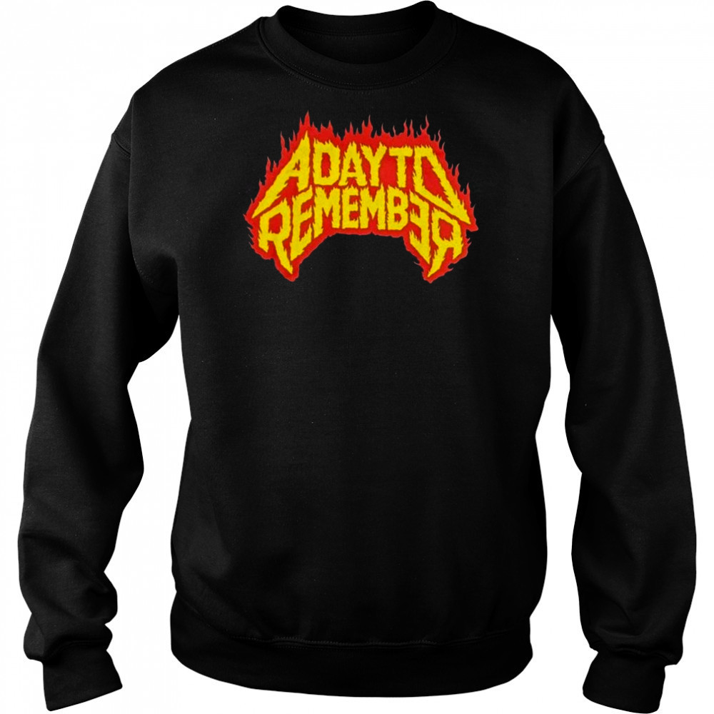 A Day To Remember Flaming Skull Shirt Hoodie