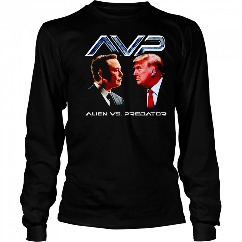 Alien vs Predator Trump vs Elon shirt Long Sleeved