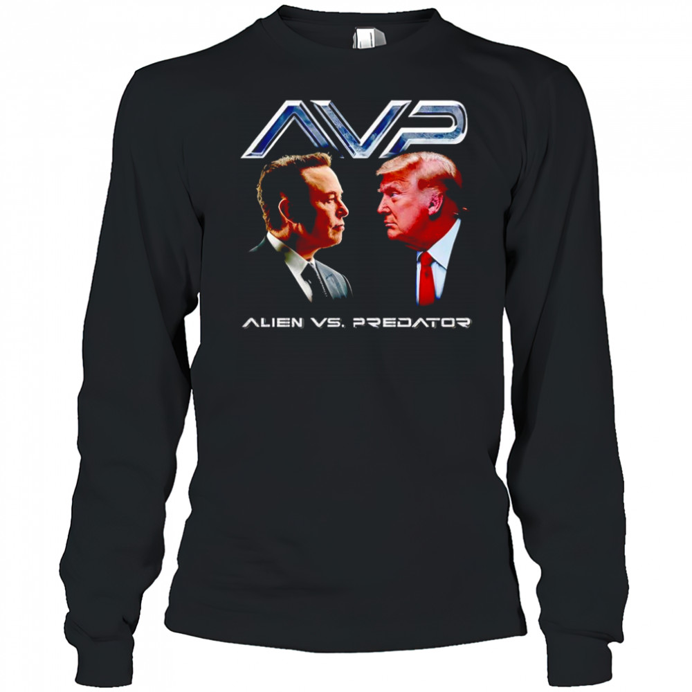 Alien vs Predator Trump vs Elon shirt Long Sleeved