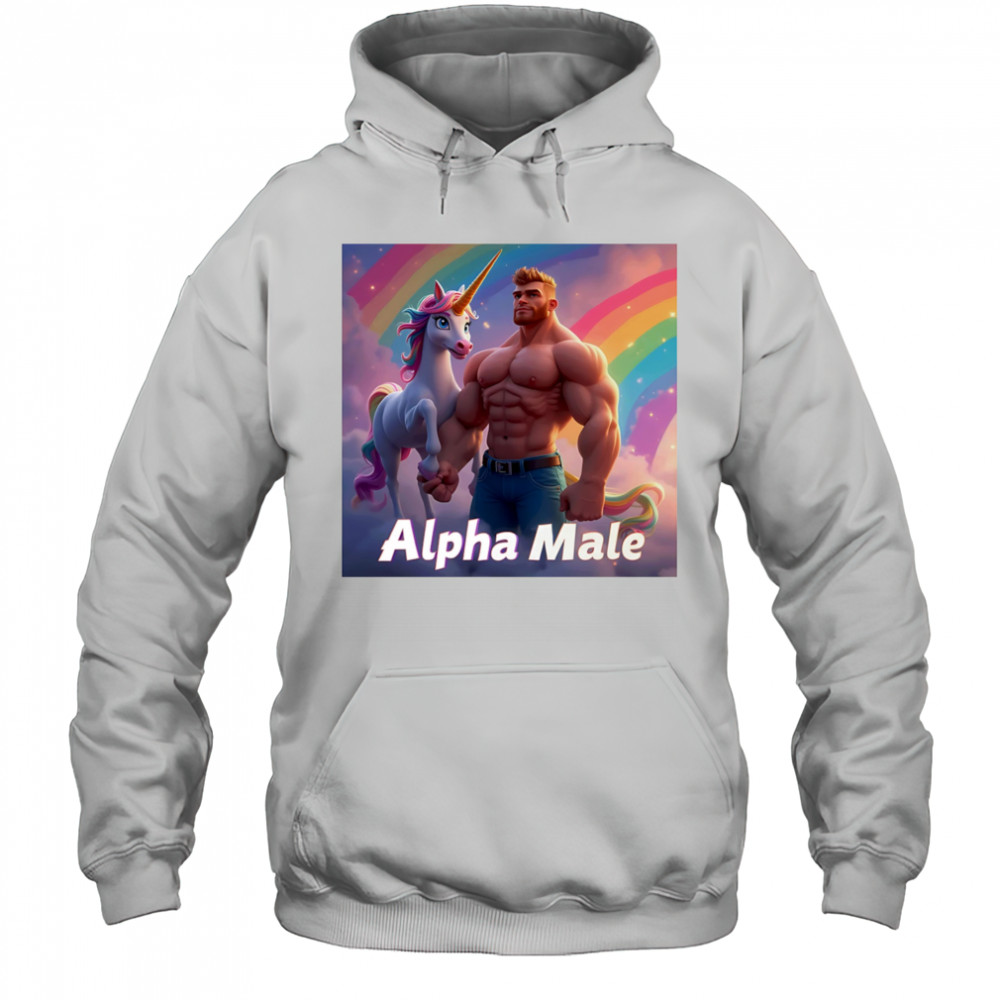 Alpha rainbow male pride shirt Hoodie