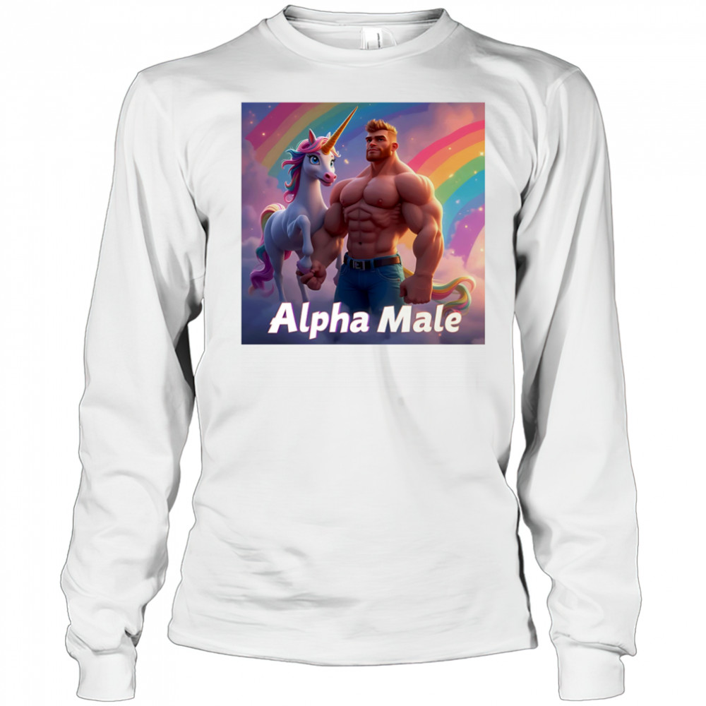 Alpha rainbow male pride shirt Long Sleeved