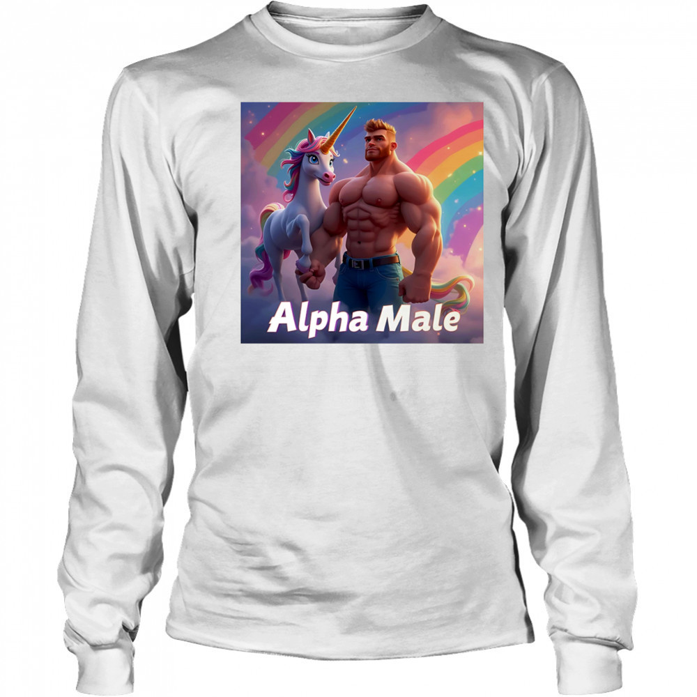 Alpha rainbow male pride shirt Long Sleeved